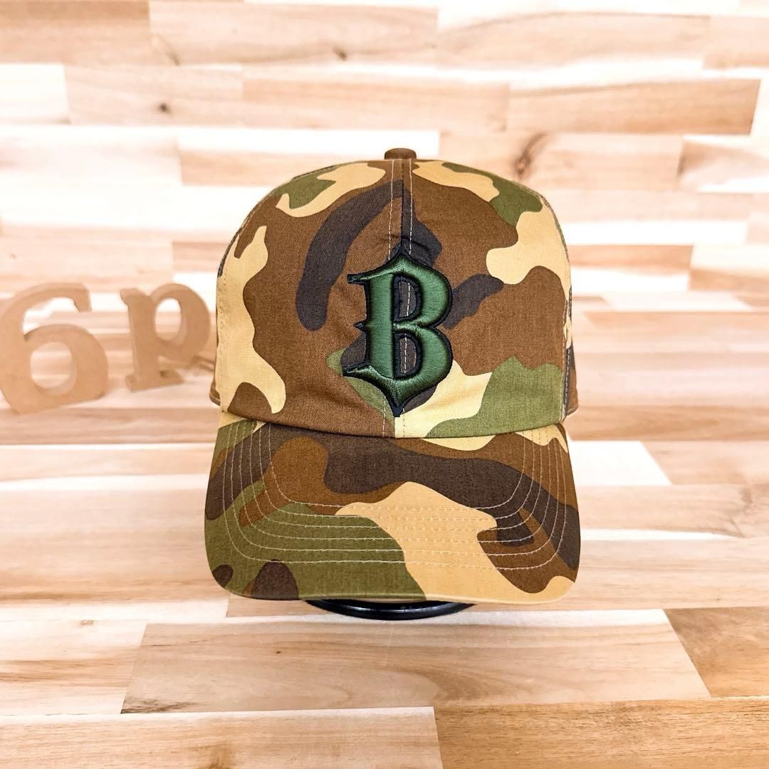 激 90 s アベイシングエイプ 迷彩カモ柄キャップ カモフラ カーキ×茶