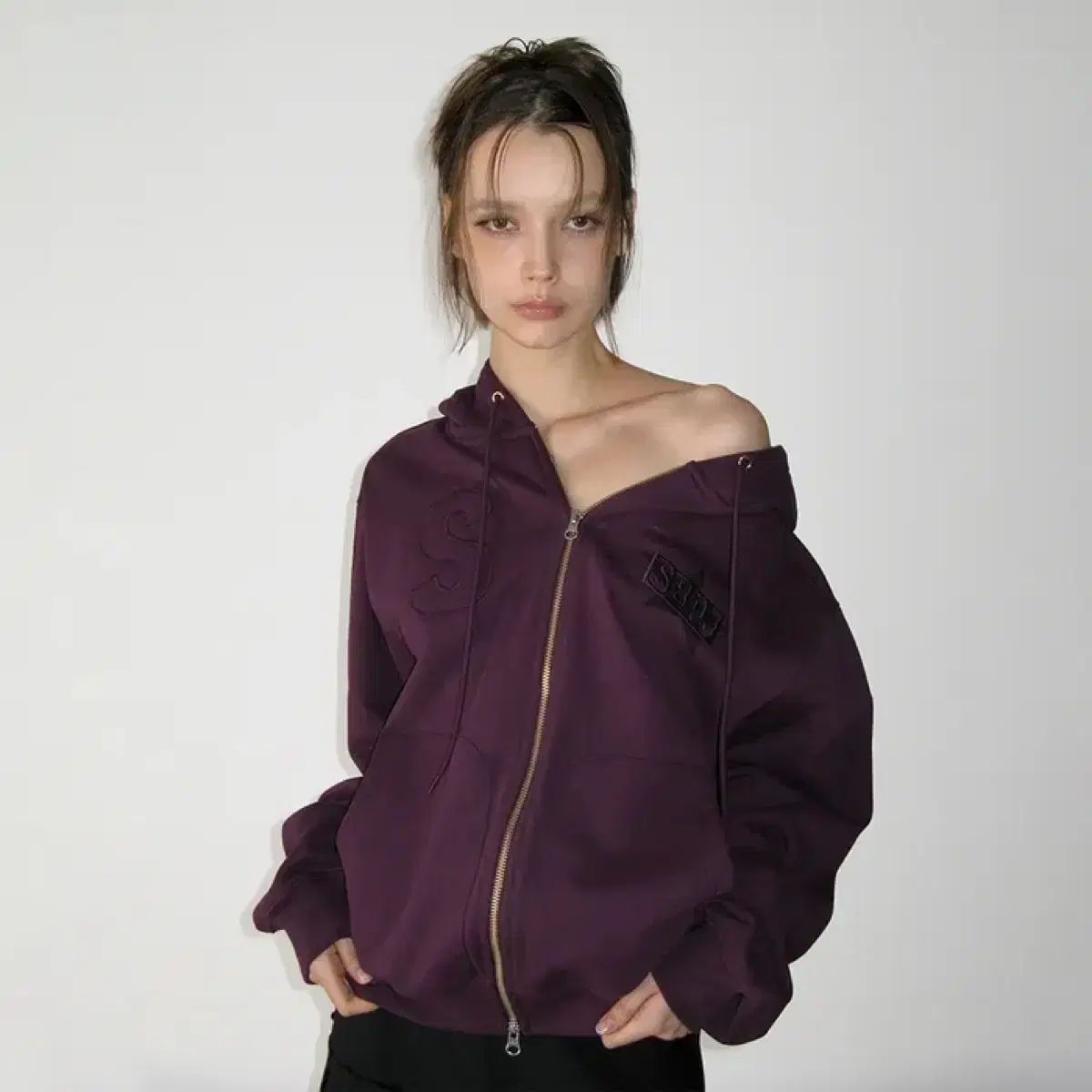 Face the Sunプロジェクト フードジップアップ パープル