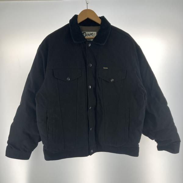 Supreme×Schott 22AW Canvas Down Trucker Jacket サイズM ブラック シュプリーム 19