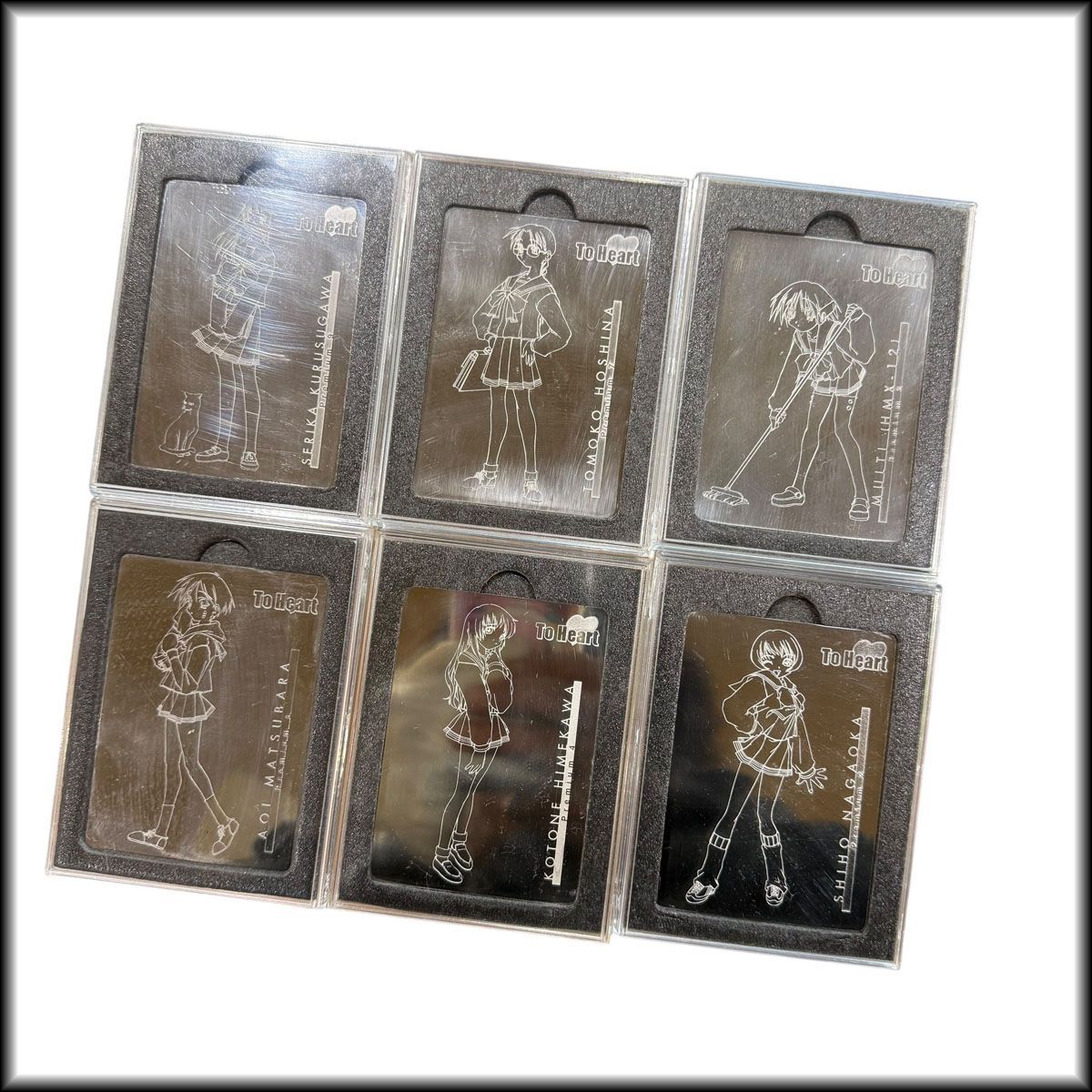 【初版】To Heart メタルカード 8種セット ◇To Heart◇メタルカード 初版 6枚 Leaf 1998 MADE IN JAPAN 中古