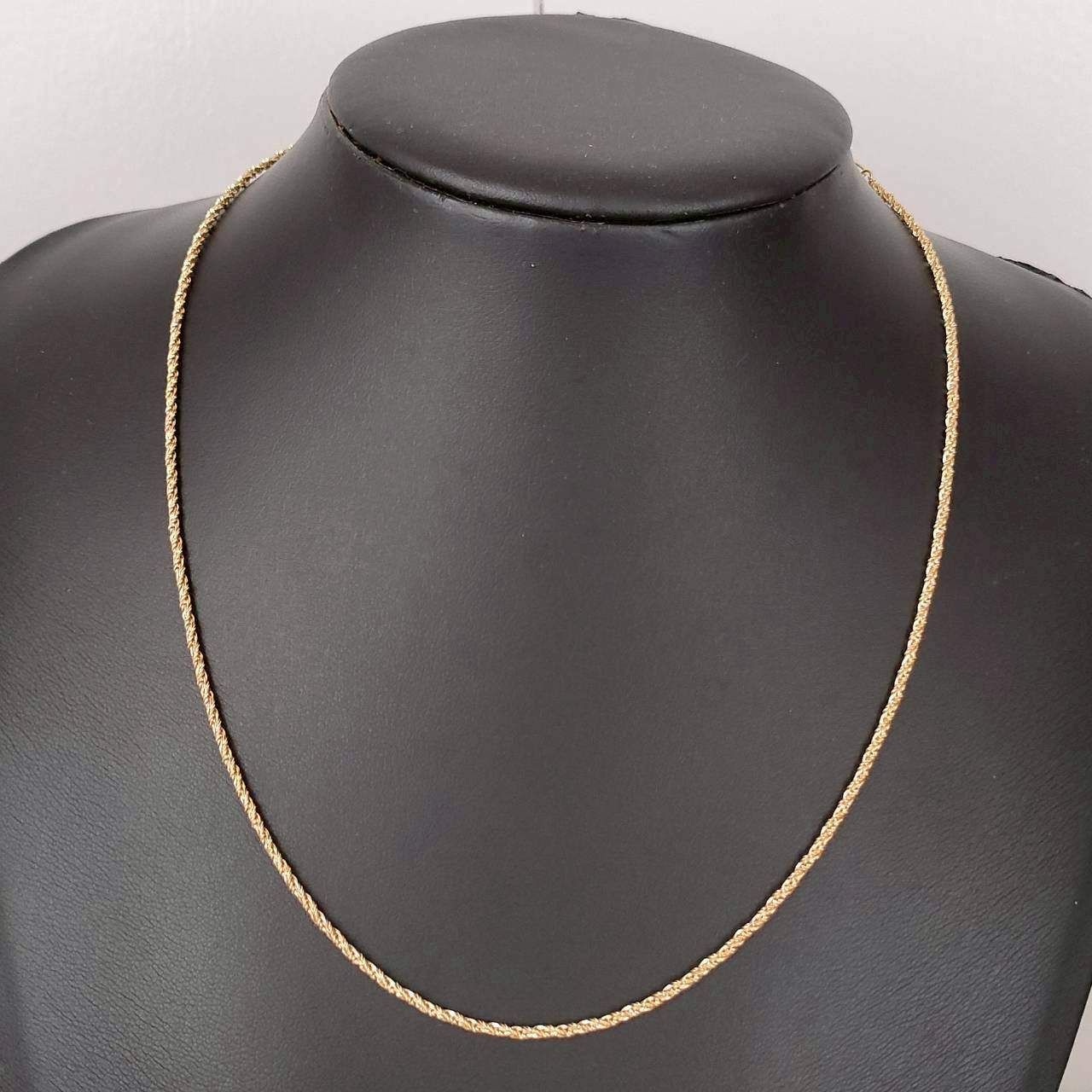 18金 K 18 男女兼用 2連編込みネックレス 5.76ｇ 45.5㎝ D 580