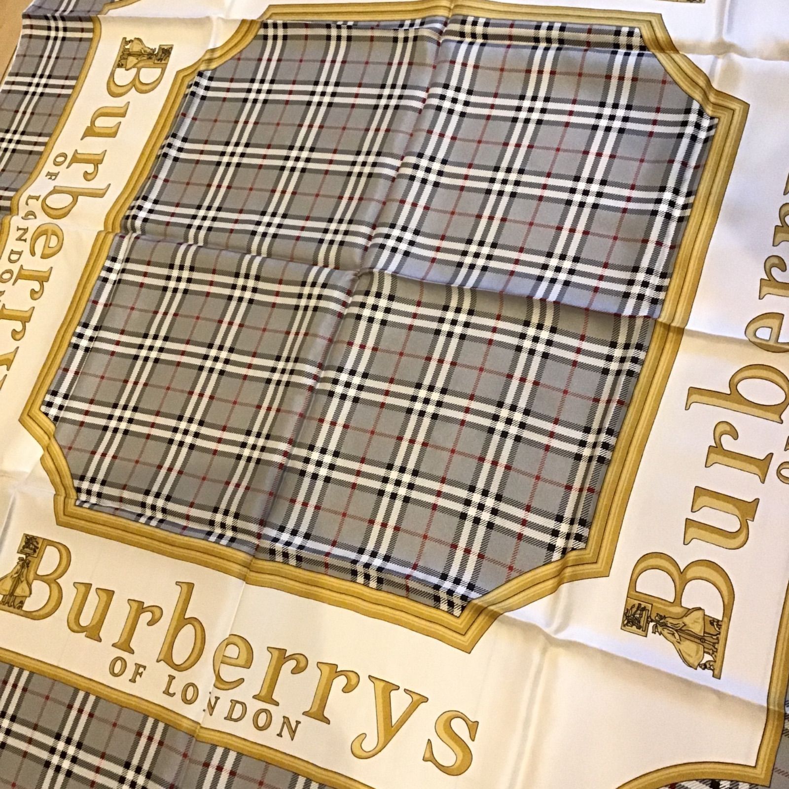 バーバリーズ シルク スカーフ Burberry's ノバチェック ビンテージ