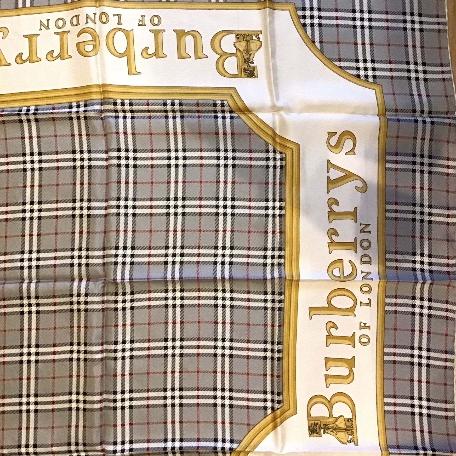 価格変更 【未使用タグ付き・送料無料】 バーバリーズ シルク100 ノバチェック バーバリーズ シルク スカーフ Burberry's ノバチェック ビンテージ