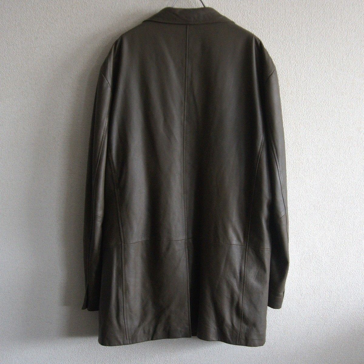 ビッグサイズ BOSS HUGO BOSS Calf Leather Chester coat 54 カーフレザー チェスター コート ヒューゴボス s2511064