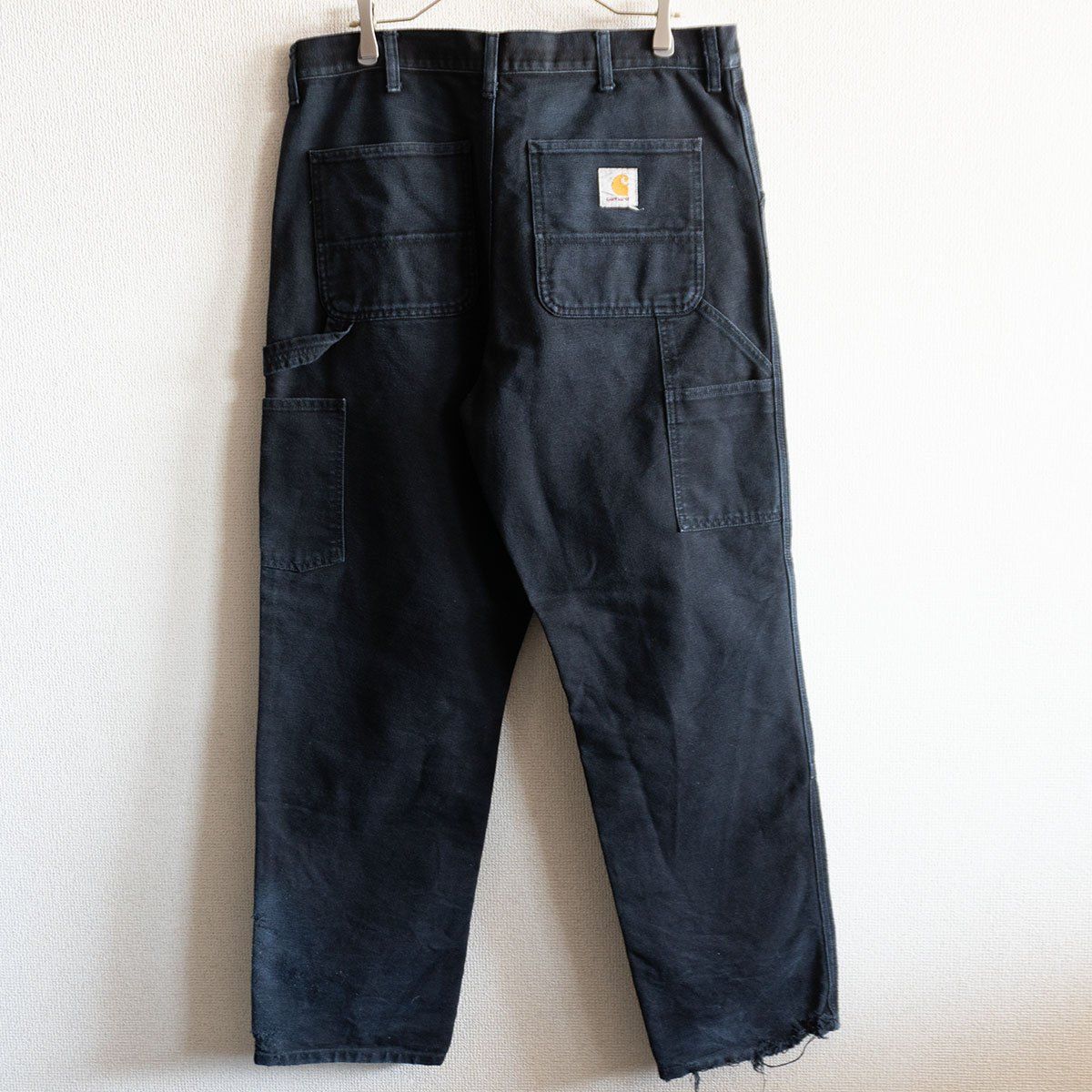 雰囲気抜群】Carhartt【ダブルニー ペインターパンツ】34×32 ブラック