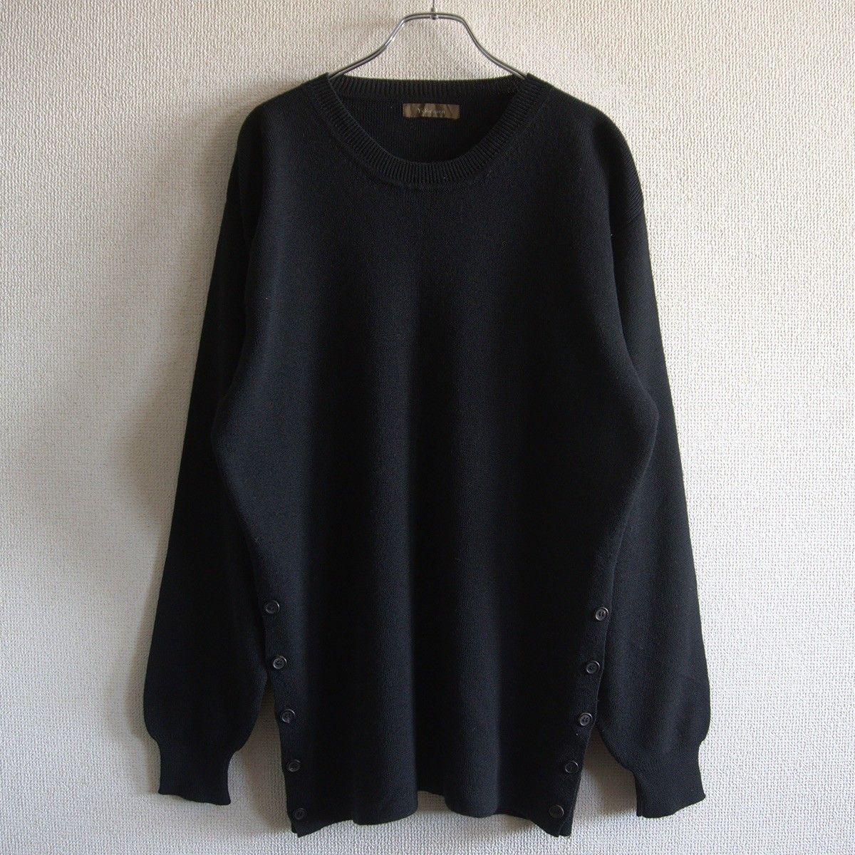 Y s for men サイドスリット ウール ニット YOHJI ヨウジヤマモト ワイズフォーメン ブラック