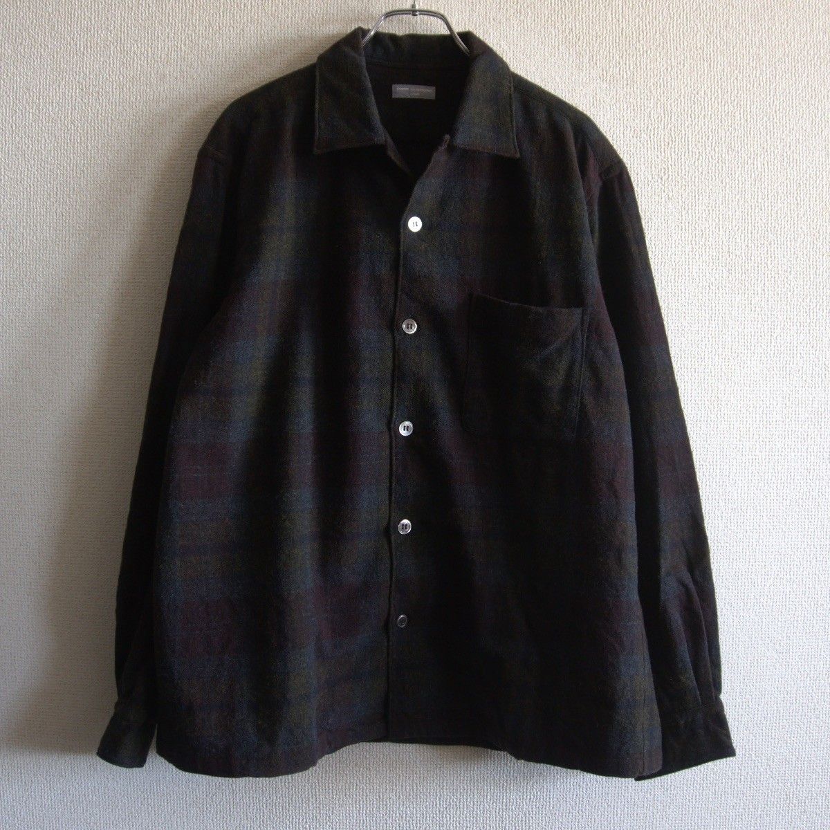 00S アーカイブ COMME des GARCONS HOMME オープン チェック シャツ コムデギャルソン オム 25110159