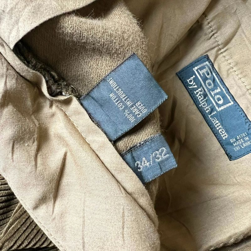 90s POLO RALPH LAUREN 2タック 太畝 コーデュロイ パンツ 34 32 / 90