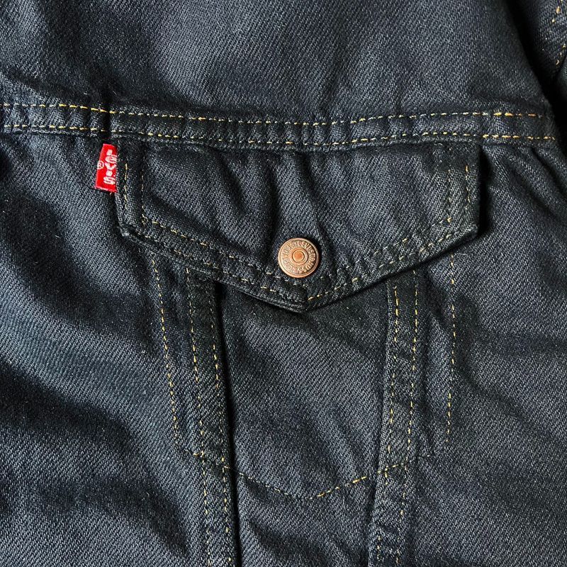 80s USA製 Levis 70609 ブラック デニム ボア ジャケット M / 80年代