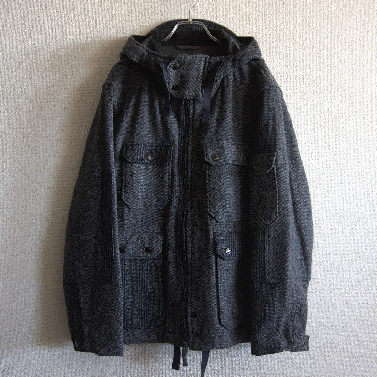美品】 Engineered Garments 【Cruiser Parka Herringbone Tweed】S 