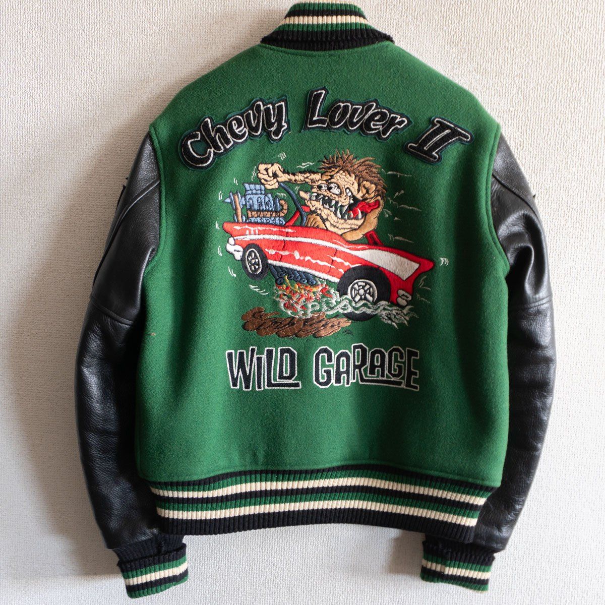 雰囲気抜群 WHITESVILLE フルデコ レザースリーブ スタジャン 40 スタジアムジャンパー ホワイツビル 25110494