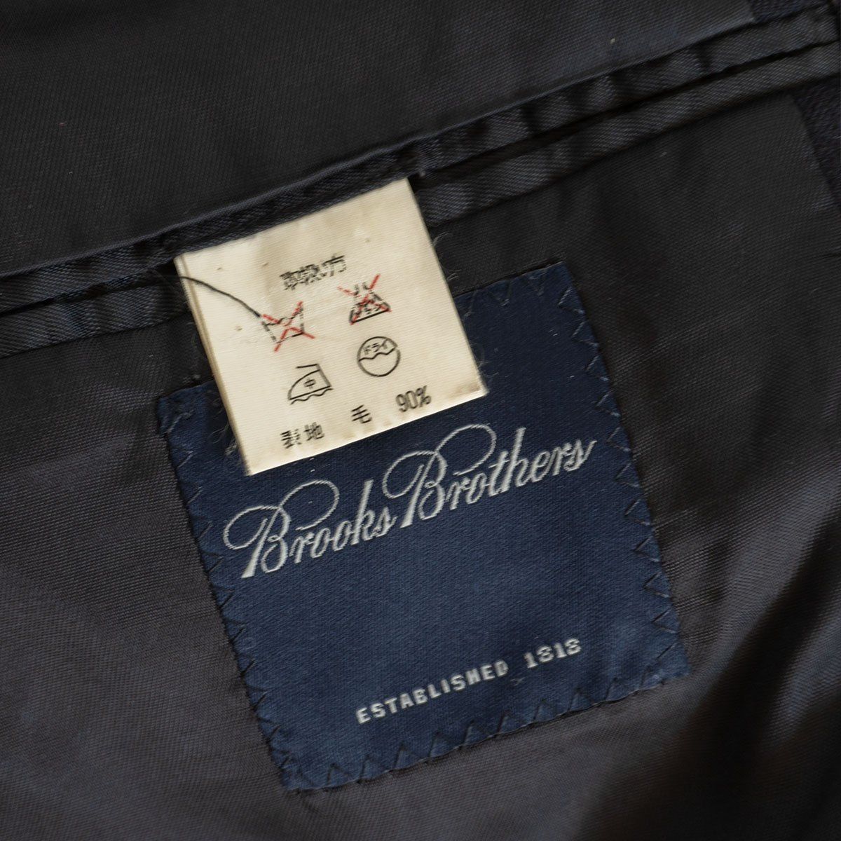 最高級品】BROOKS BROTHERS【テーラードジャケット /紺ブレ】42SH 金