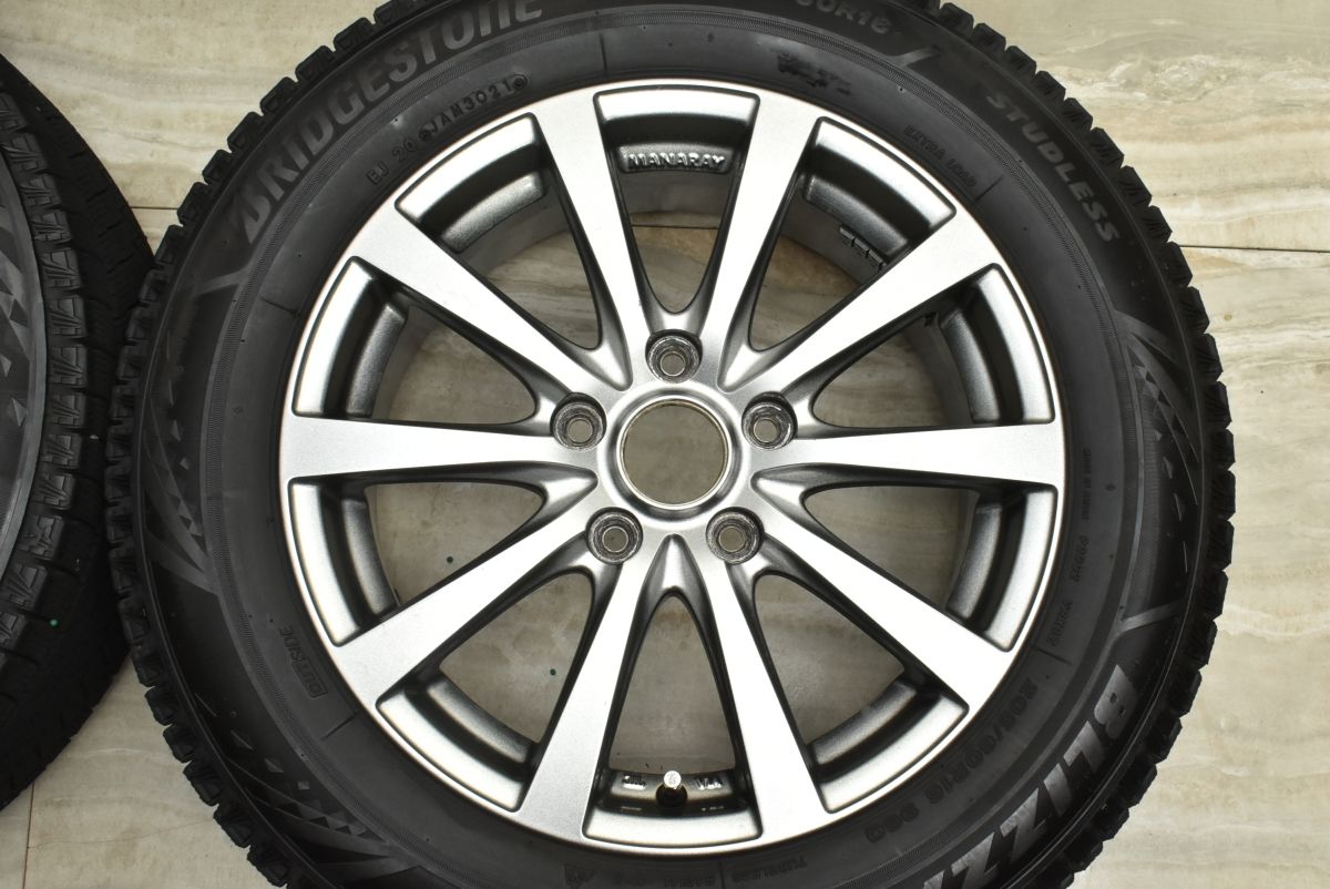  マナレイスポーツ 16 in 6 5 J 53 PCD 114 3 ブリヂストン ブリザック VRX 205 60 R ノア ヴォクシー ステップワゴン エスクァイア 16インチ タイヤ ホイールセット