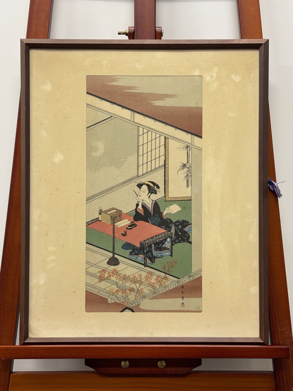 勝川春章 浮世繪 木版画 レトロ アンティーク