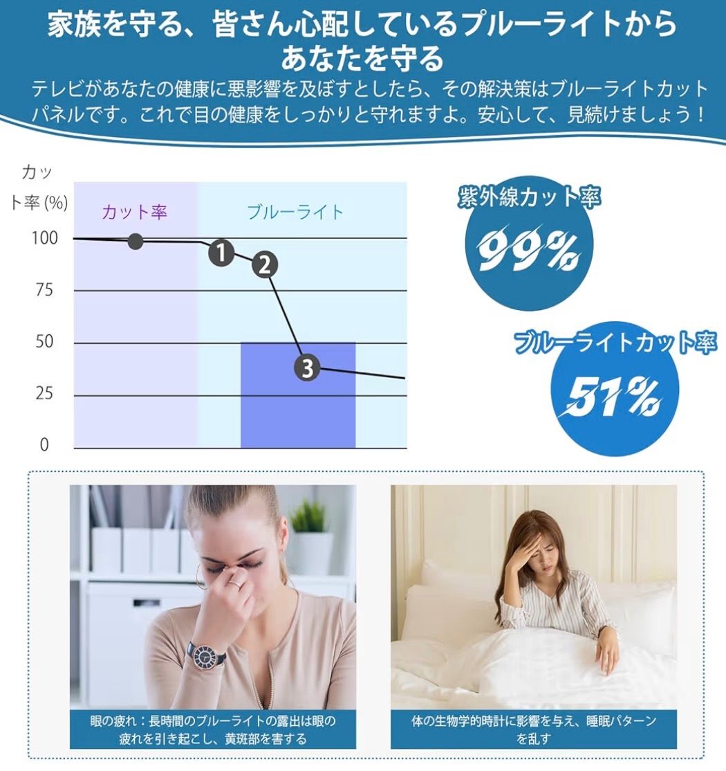 スクラッチ防止 ブルーライトカット