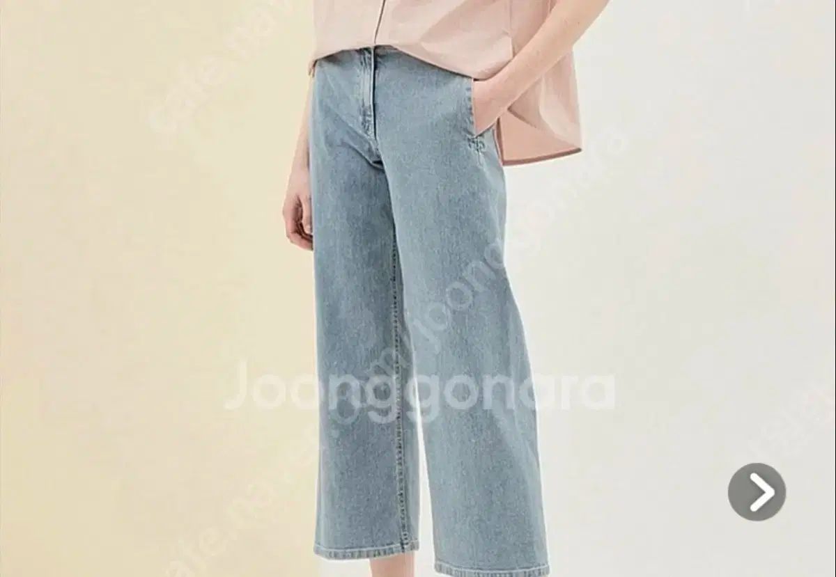 The HANDSOME SJSJ ワイド ライトブルー デニムパンツ 55サイズ