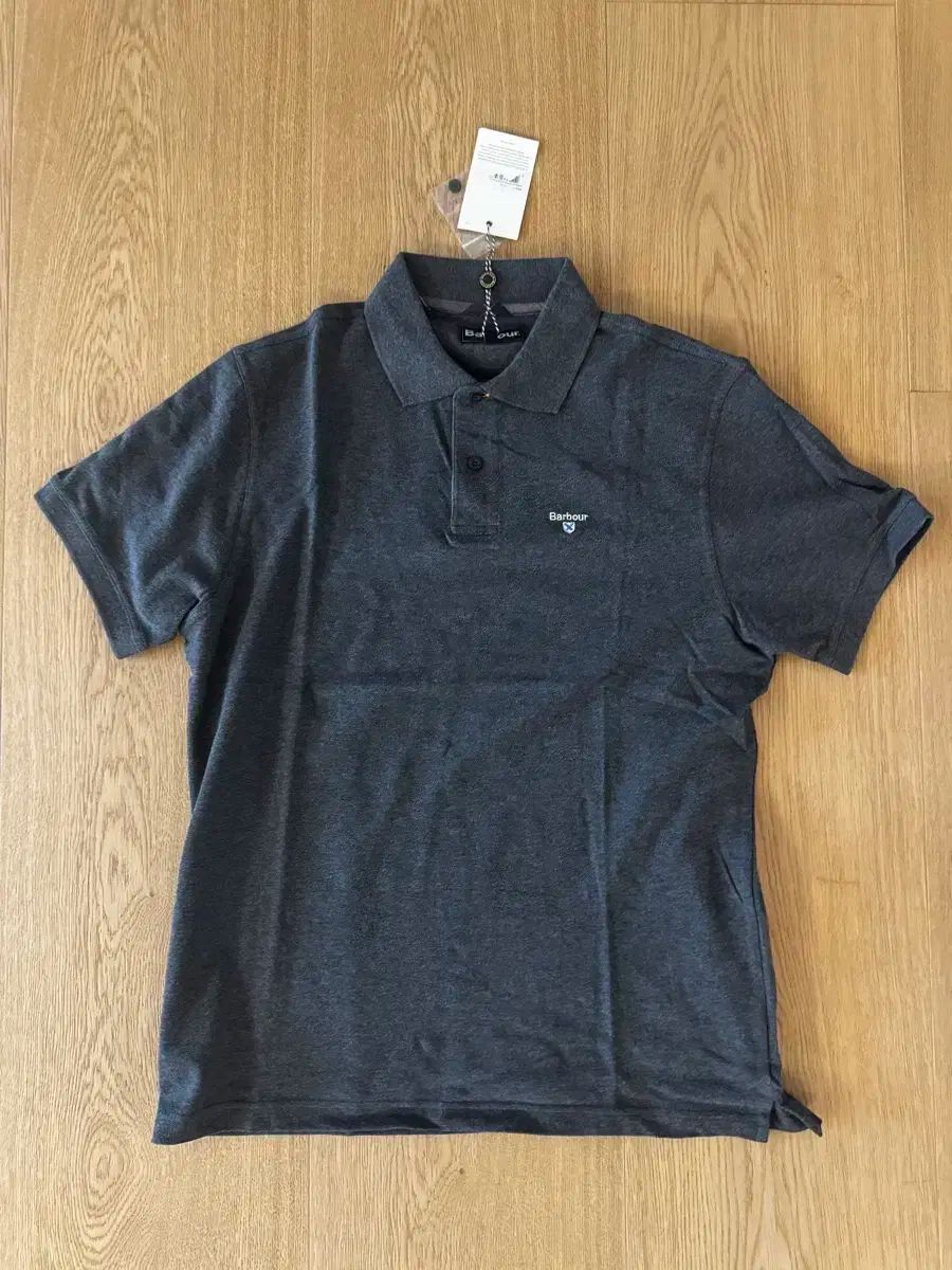 バブアー メンズ ポロ Tシャツ L 鼠色 新品