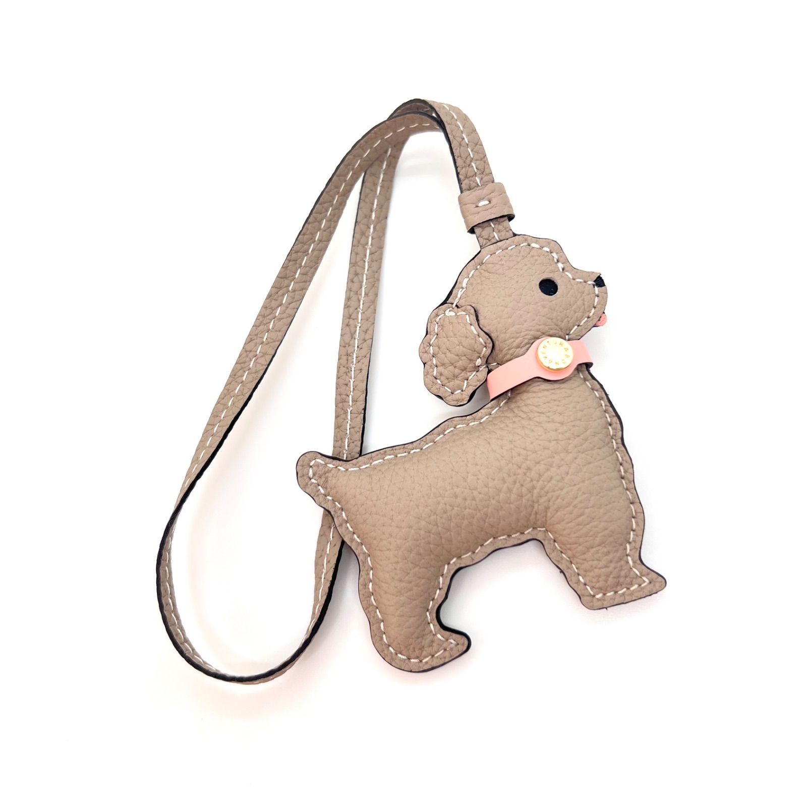 BONAVENTURA ボナベンチュラ アニマルチャーム ドッグ アーモンドピンク 数量 バッグチャーム 犬