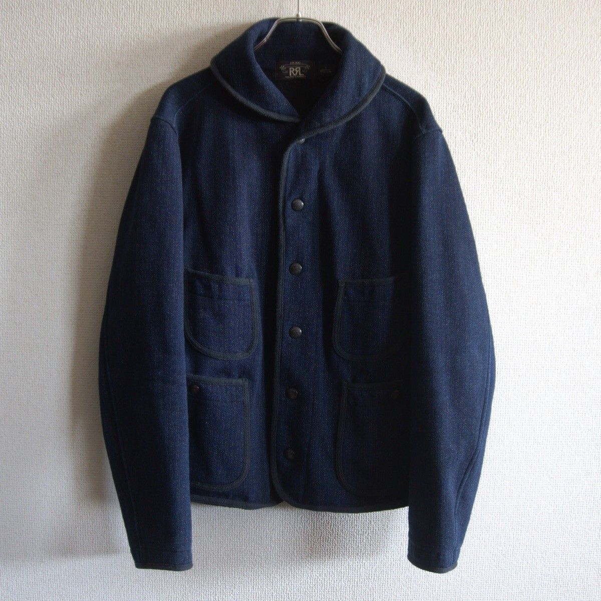 名作 RRL INDIGO BEACH CLOTH JACKET S インディゴ ショール ビーチ ジャケット 25110521