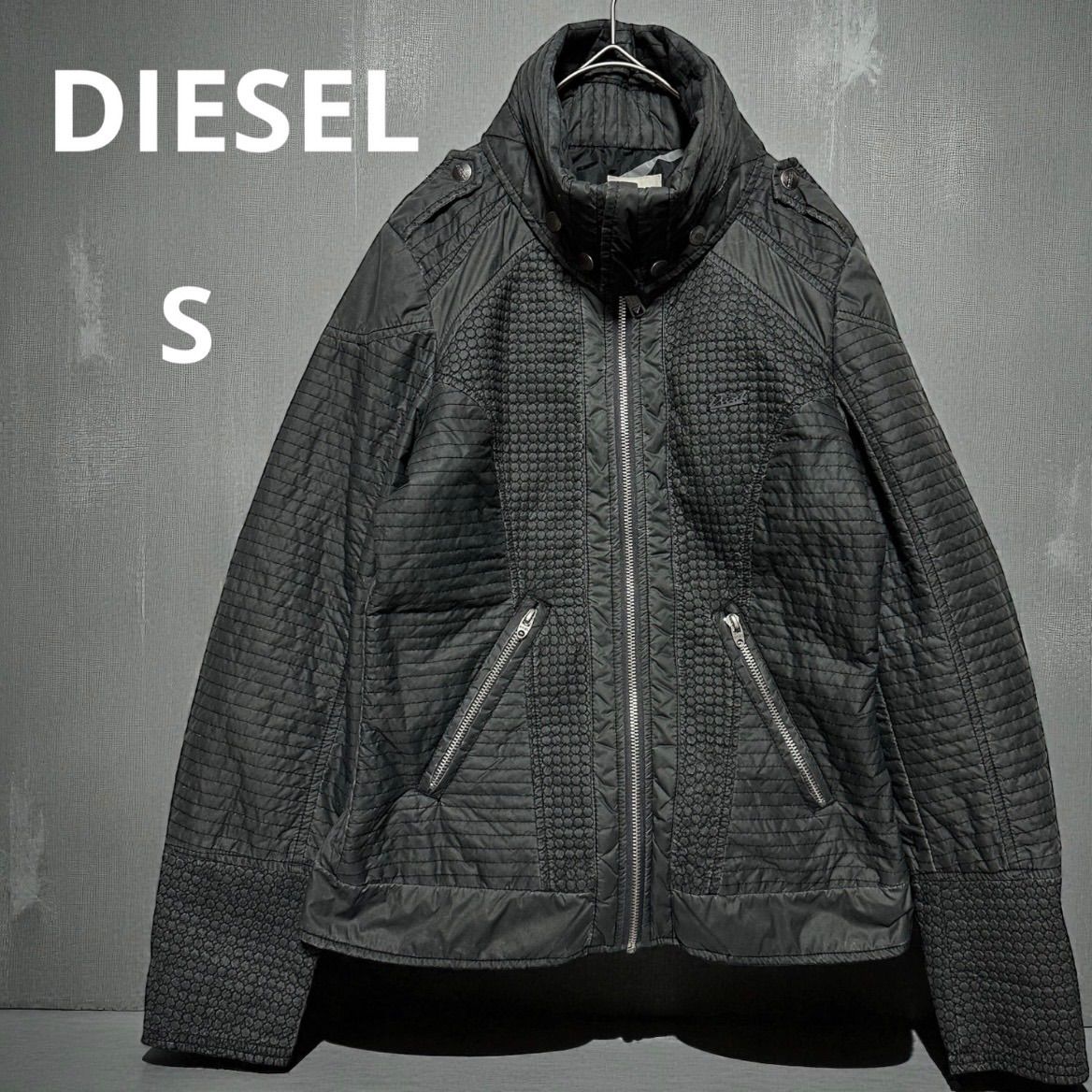DIESEL ディーゼル ジャケット Sサイズ Y2K ダメージ加工 ステッチ 