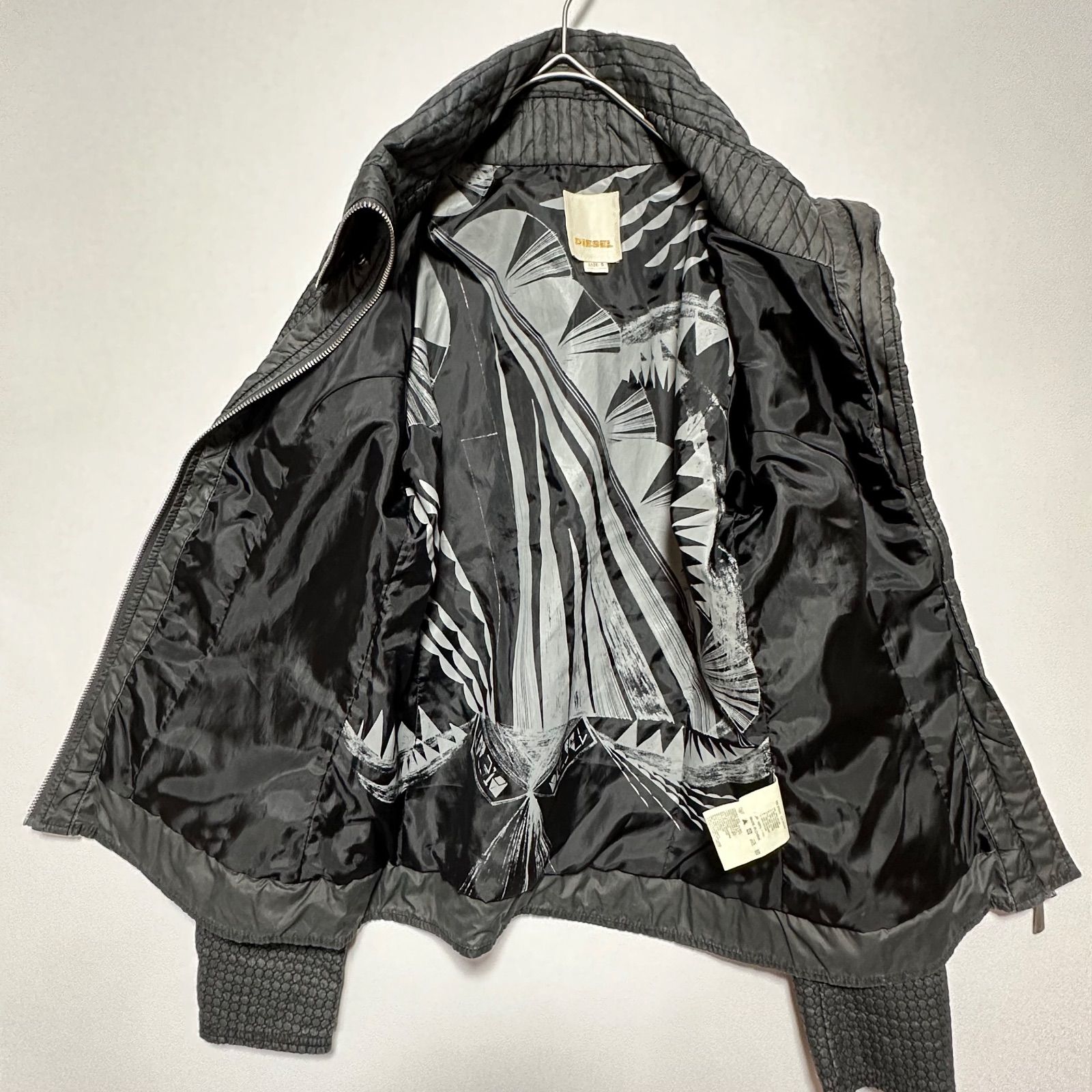 DIESEL ディーゼル ジャケット Sサイズ Y2K ダメージ加工 ステッチ 