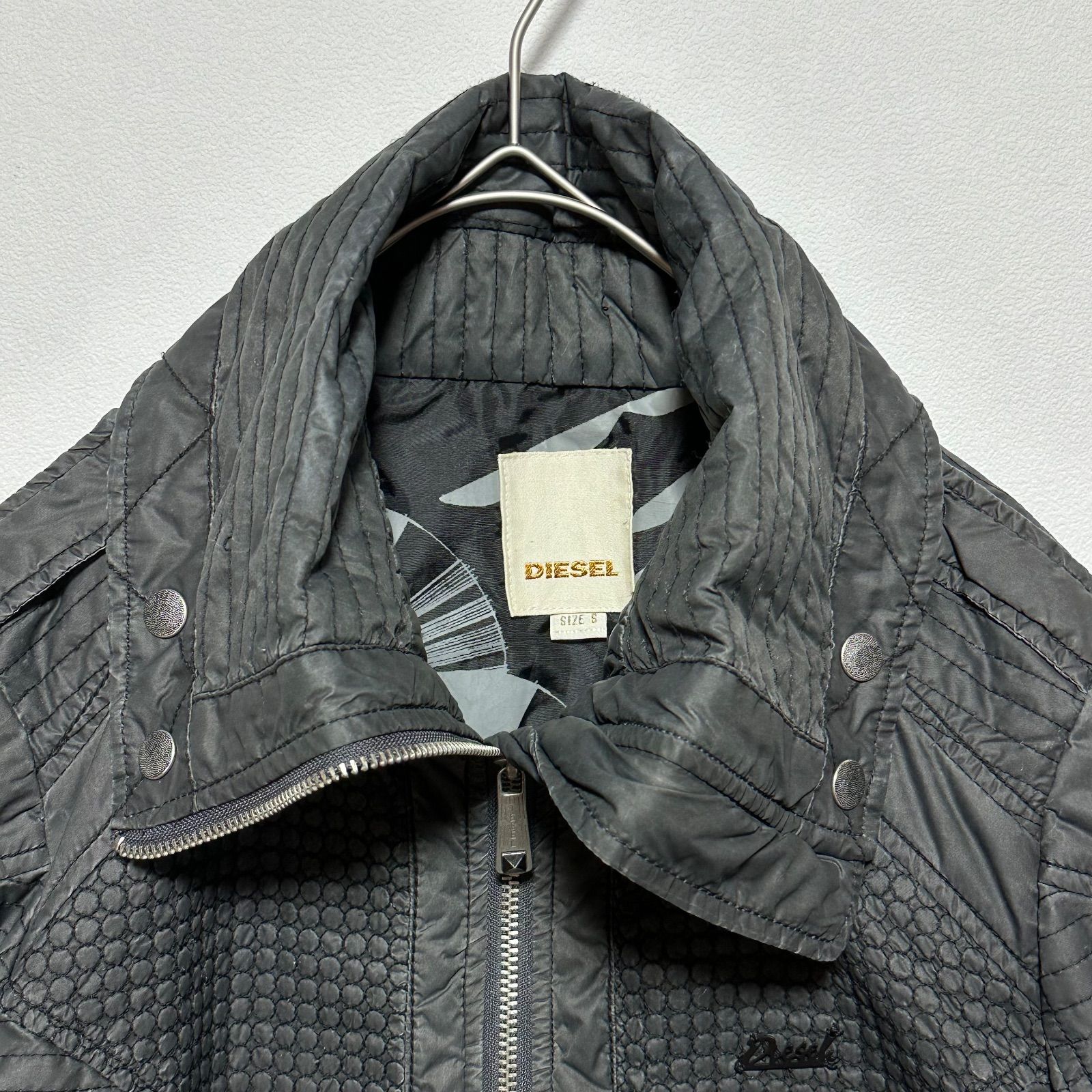 DIESEL ディーゼル ジャケット Sサイズ Y2K ダメージ加工 ステッチ 