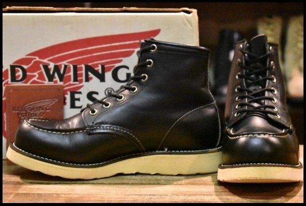 6.5E 犬タグ レッドウィング 8179 アイリッシュセッター 黒 ブラッククローム モックトゥ 編み上げ ブーツ redwing HOPESMORE FJ493