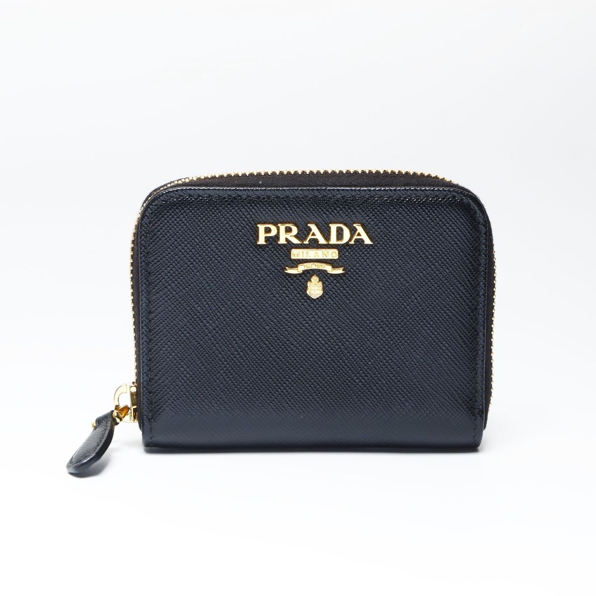 PRADA プラダ コインケース サフィアーノ レザー ラウンドジップ コンパクト ウォレット