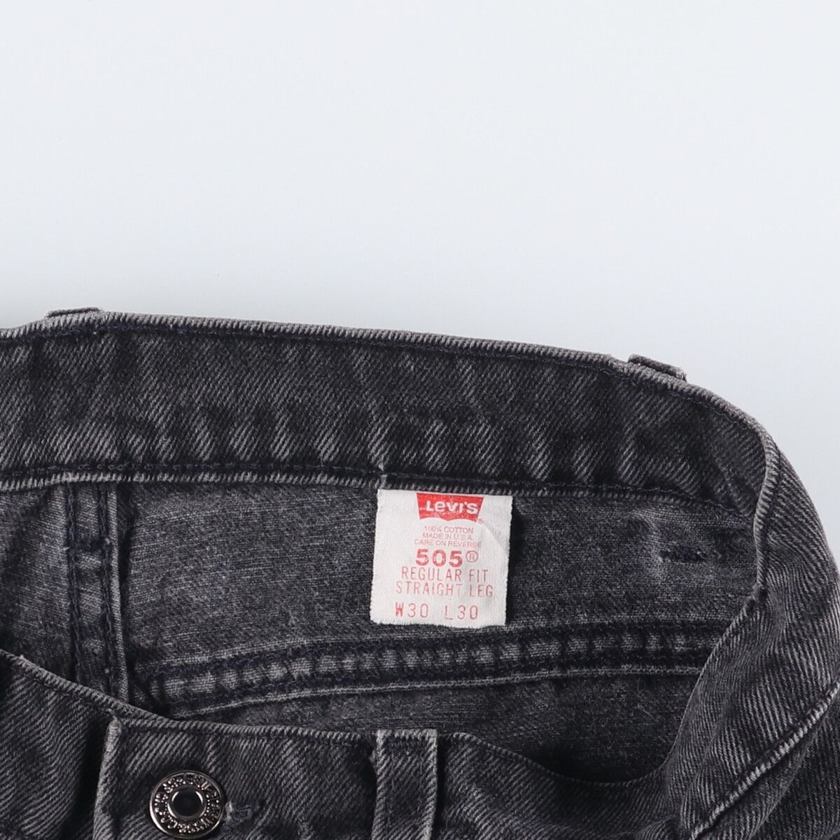 オレンジタブ ブラックデニム