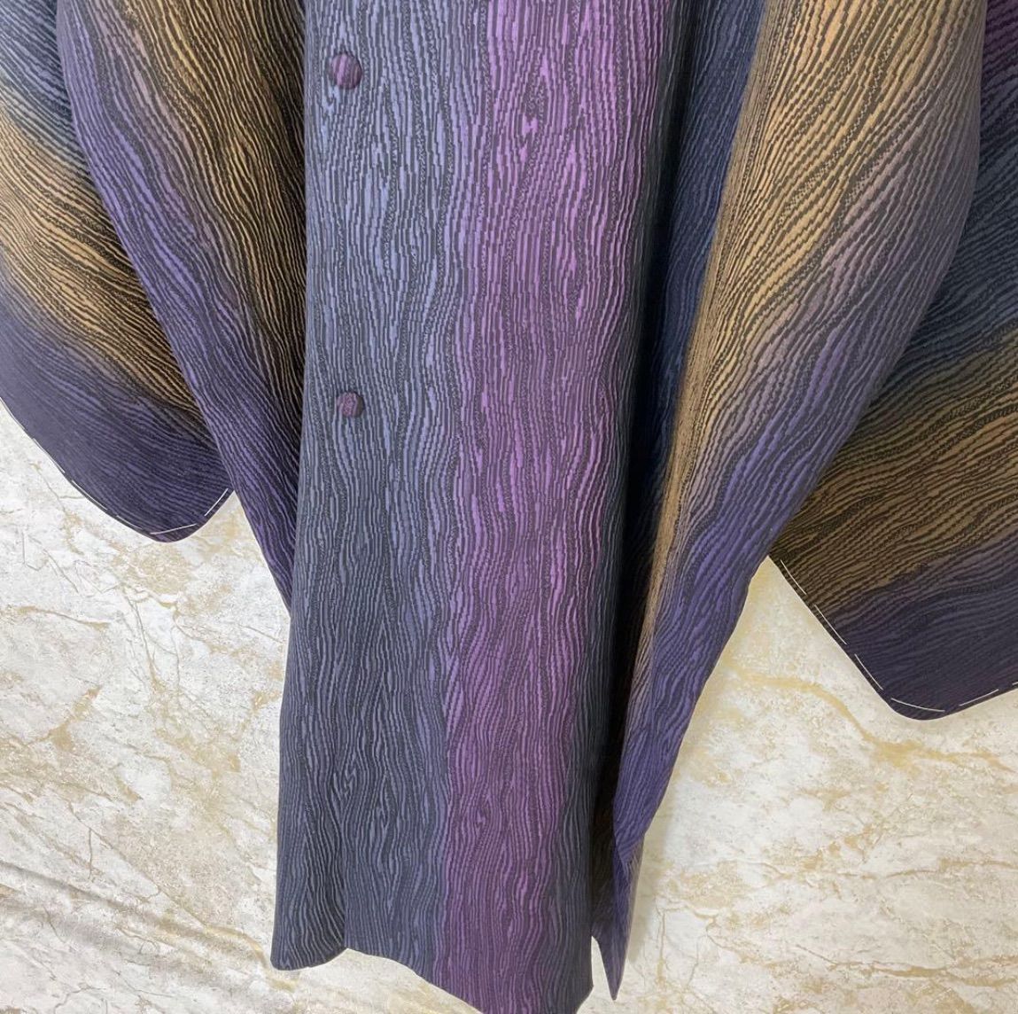 センスの良いロング道行コート グラデーション