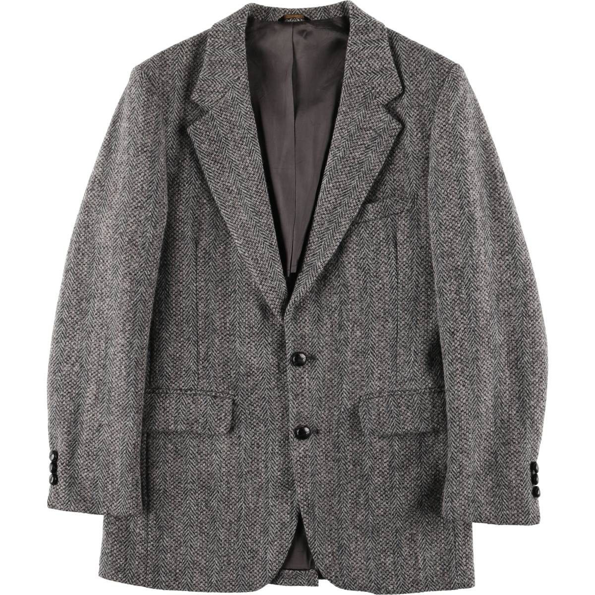 ハリスツイード Harris Tweed ビンテージ チェスターコート L程 80年代