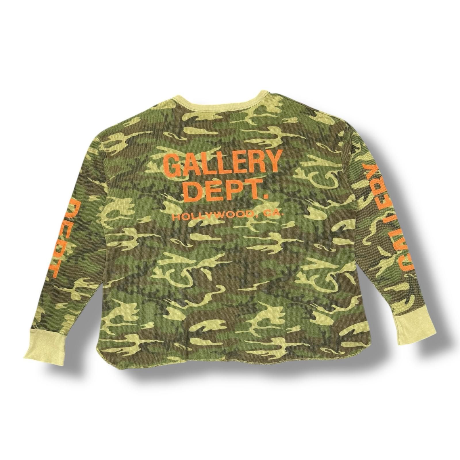 GALLERY DEPT. CAMO thermal L S 迷彩サーマルカットソー 長袖 ギャラリーデプト グリーンカモ L 2642M