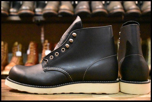 8D 16年 レッドウィング 8165 アイリッシュセッター 黒 ブラッククローム プレーントゥ 編み上げ ブーツ redwing HOPESMORE FJ494 ODELLYA_COM