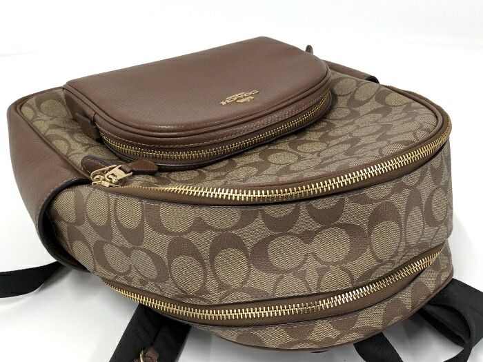 COACH リュックサック シグネチャー ブラウン D2221