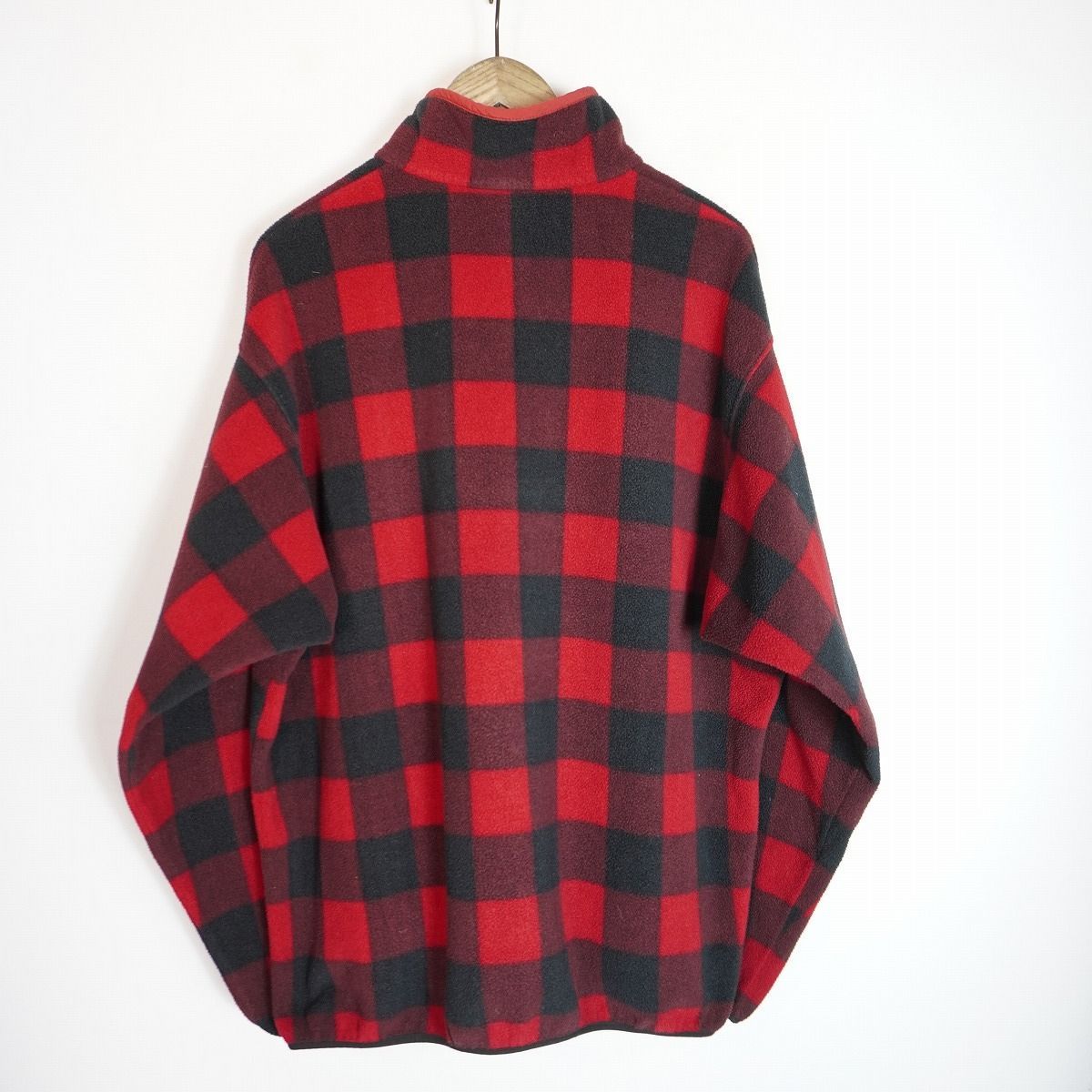 14AW Patagonia パタゴニア ライトウェイト シンチラ スナップT フリース synchilla 25580FA14 ブロック チェック サイズL 赤 809P