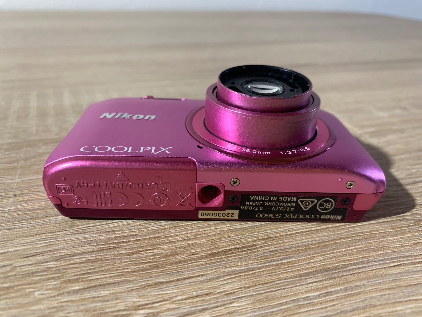 6509 Nikon COOLPIX S3600 ピンク デジカメ - メルカリ