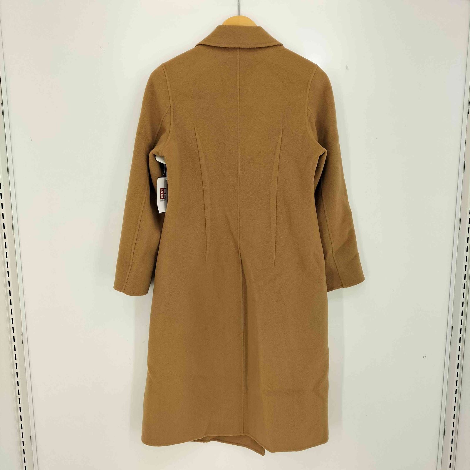 美品 マカフィー チェスターロングコート ウール カシミヤ シルク混 豹