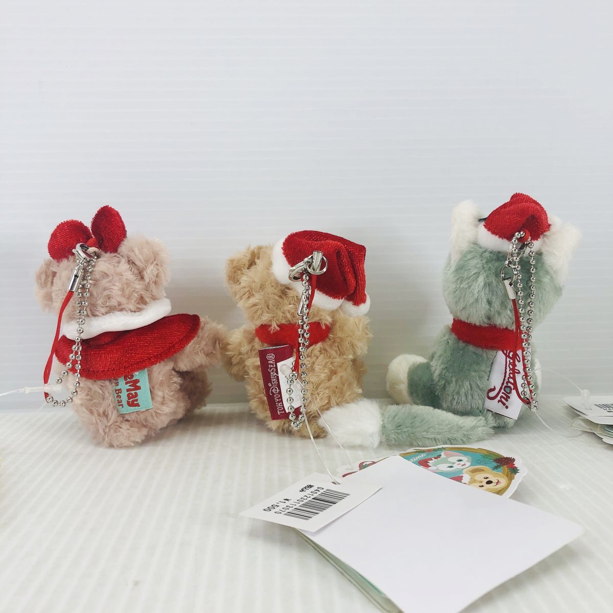 タグ付】ダッフィーフレンズ ぬいぐるみストラップ クリスマス 2016