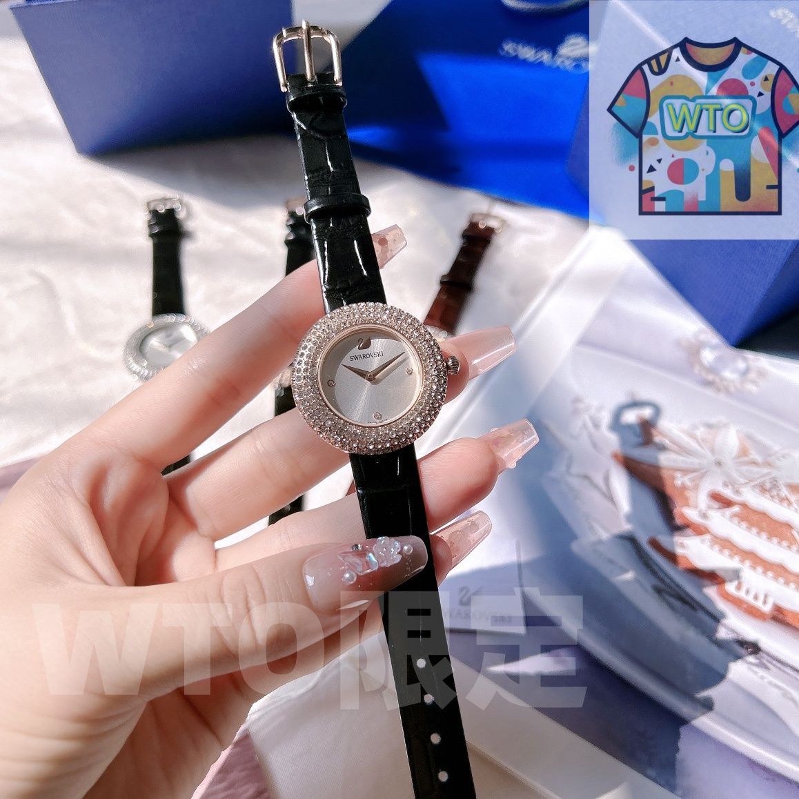 今日 SWAROVSKI スワロフスキー ダイヤモンド時計 きらめく輝き-WTO輸入2