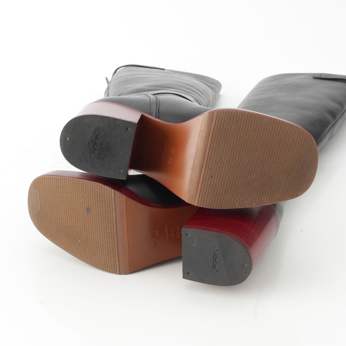 ディオール バックル レザー ロングブーツ 35 1/2 ヴィンテージ 中古 org.jpg