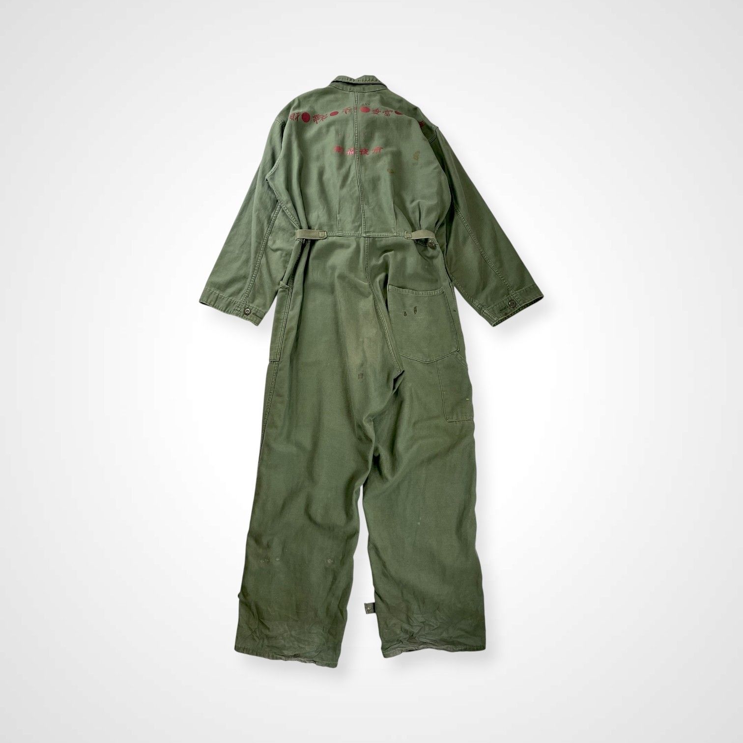 VINTAGE ヴィンテージ リメイクオールインワン コットンサテン OG-107 ツナギ SIZE L程度