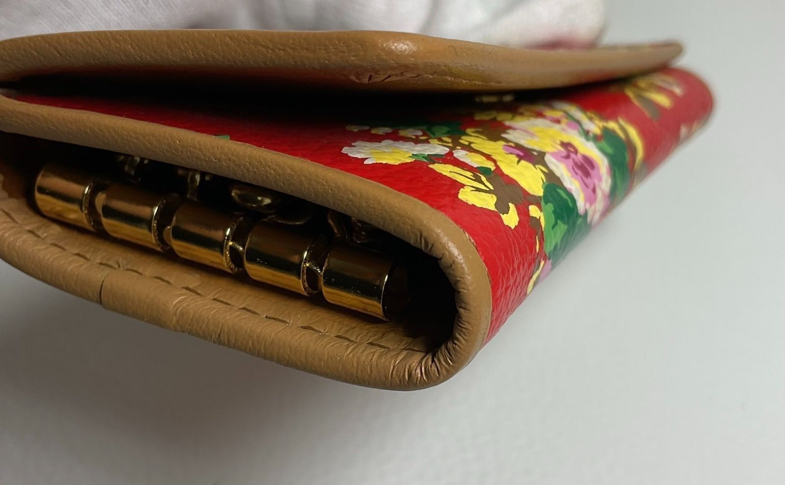  KENZO ケンゾー キーケース 4連 花柄 レッド レザー キーケース 小物