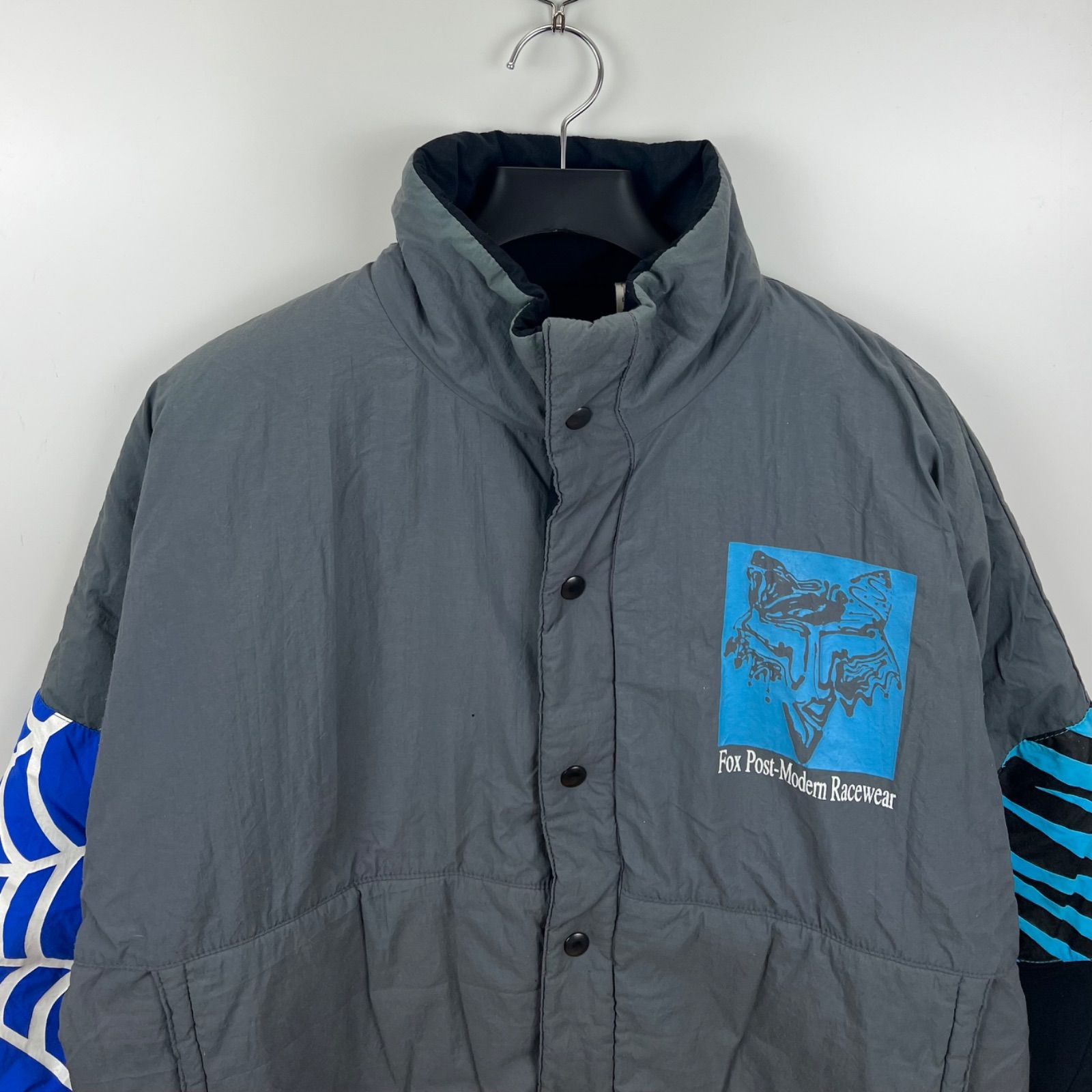 FOX RACING 80s USA special vintage IMAGE full pattern puf jacket M