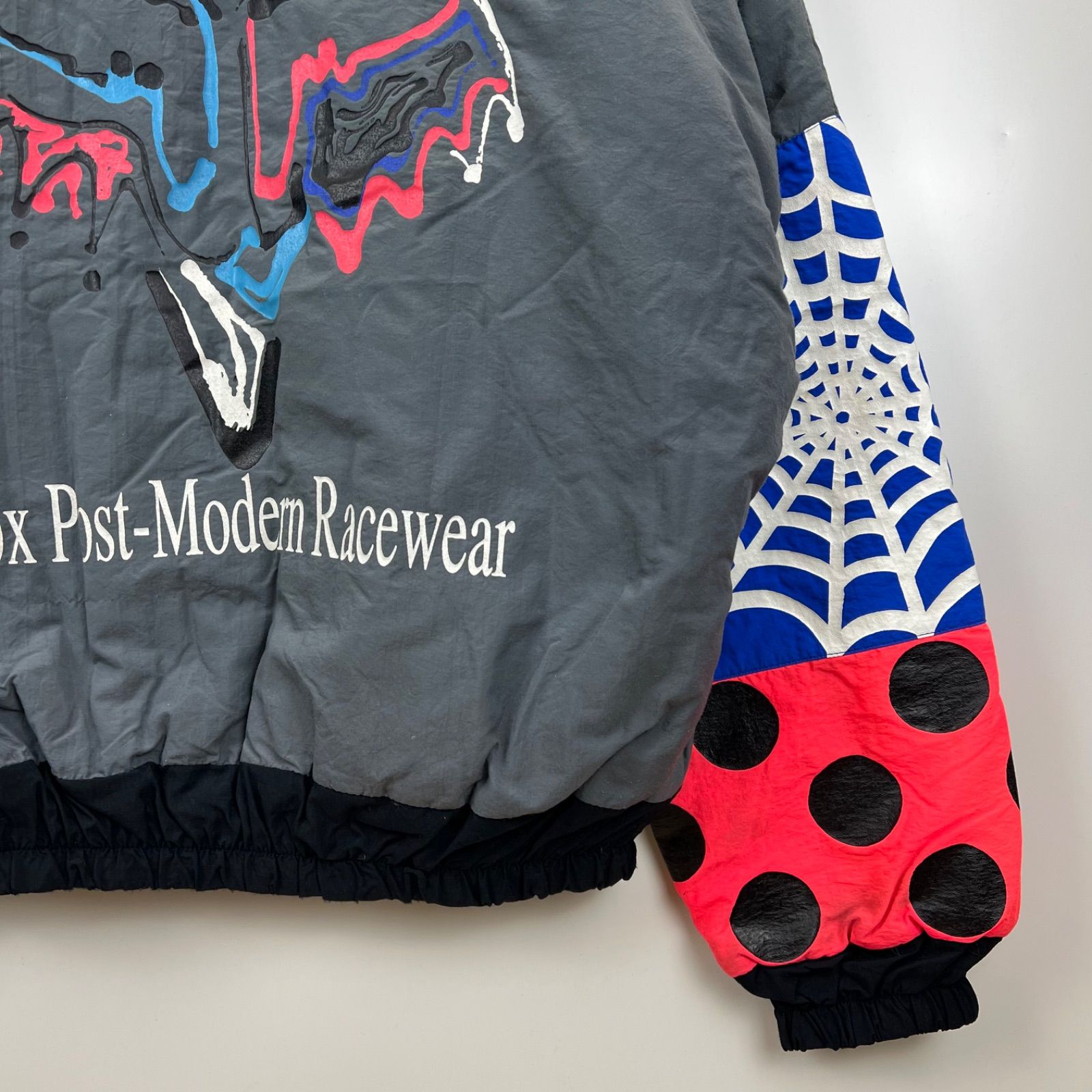 FOX RACING 80s USA special vintage IMAGE full pattern puf jacket M