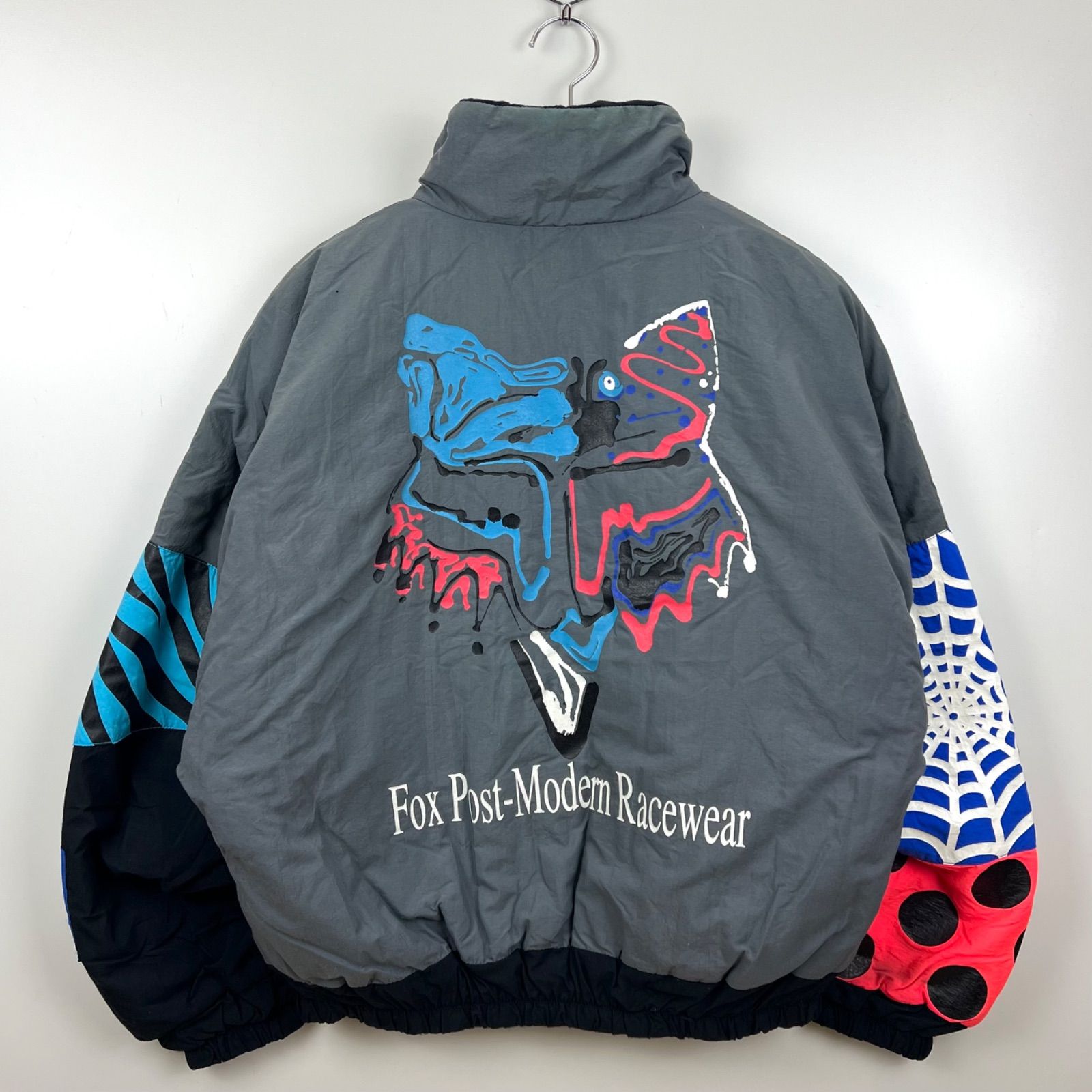 FOX RACING 80s USA special vintage IMAGE full pattern puf jacket M