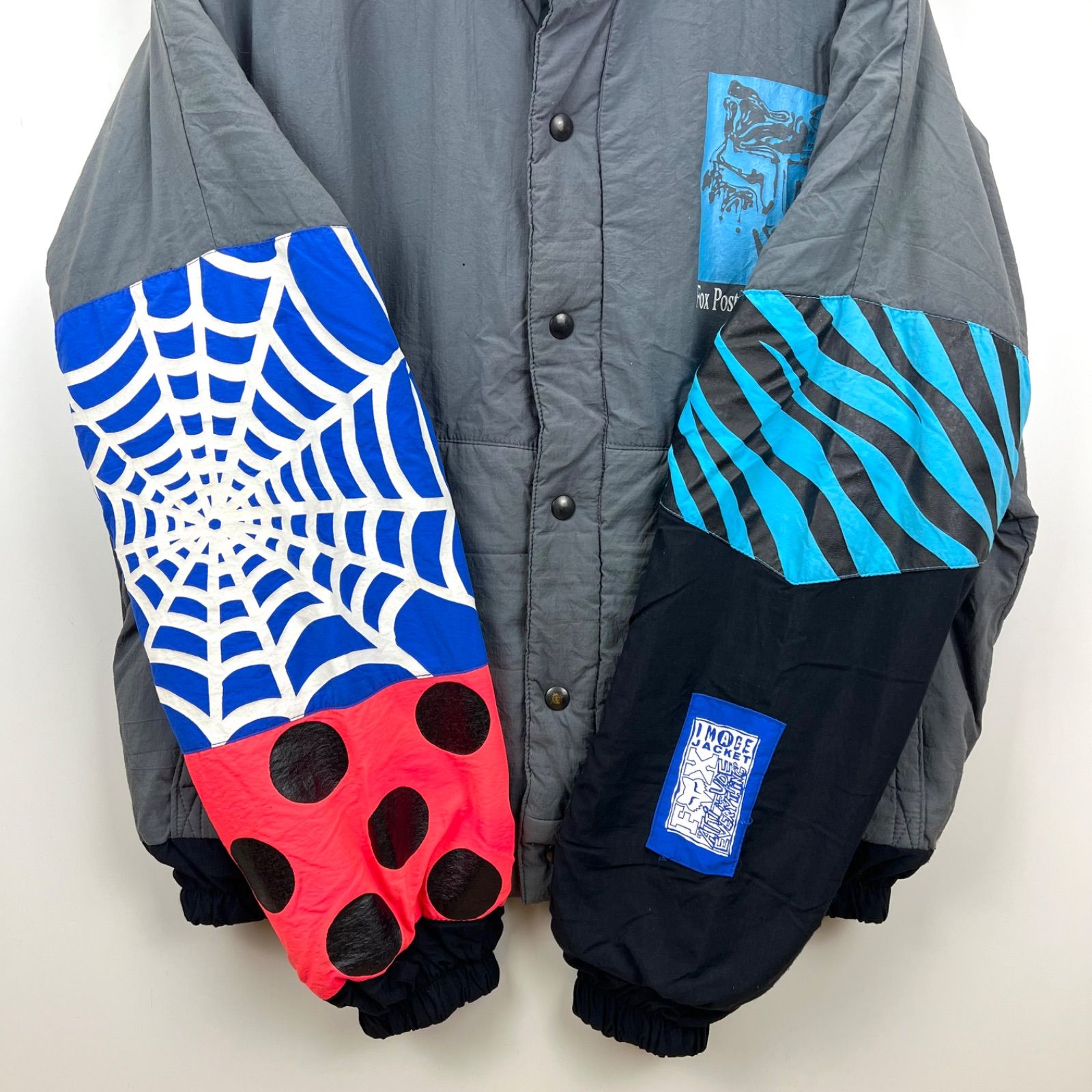 FOX RACING 80s USA special vintage IMAGE full pattern puf jacket M