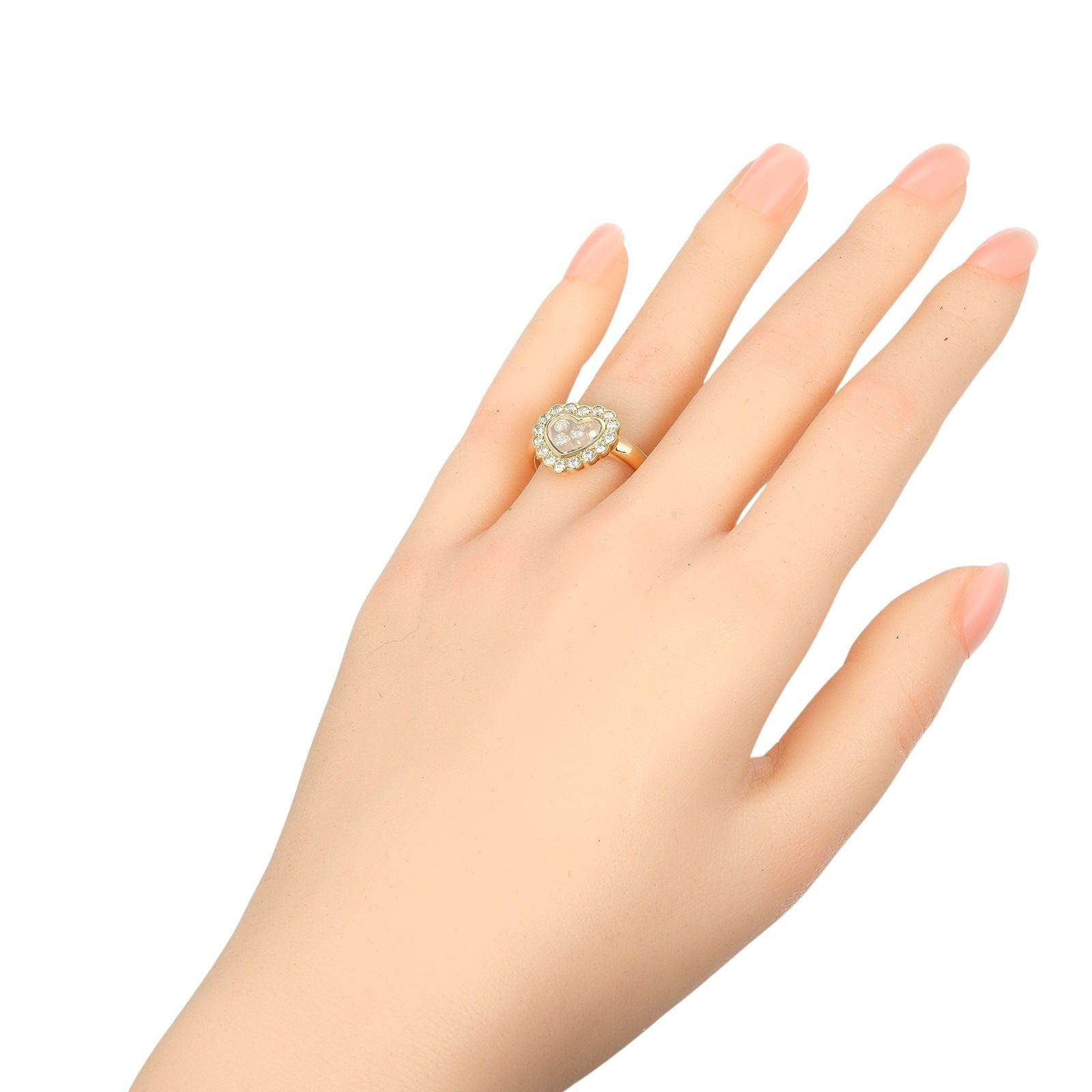 Chopard ショパール ハッピーダイヤモンド ハート K 18イエローゴールド×ダイヤモンド 8号 レディース 7.25 g リング 指輪