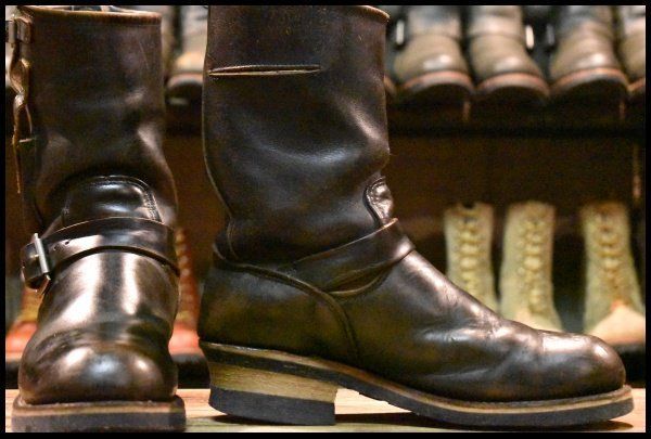 6.5D PT83 92年1月刻印 レッドウィング 8270 ナイフポケット エンジニア ブラック 黒 スチールトゥ ブーツ redwing HOPESMORE FJ499