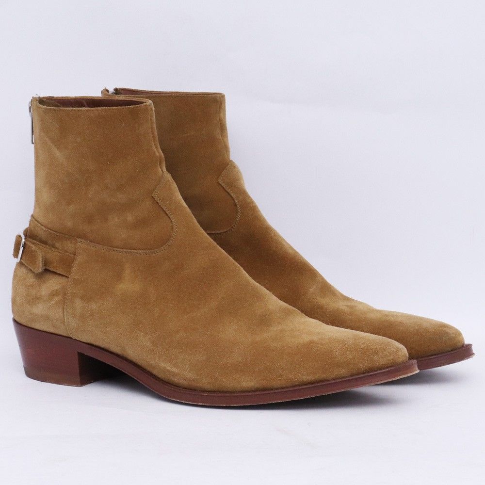 CELINE JACNO バックジップアップ スエード ブーツ サイズ43 ブラウン