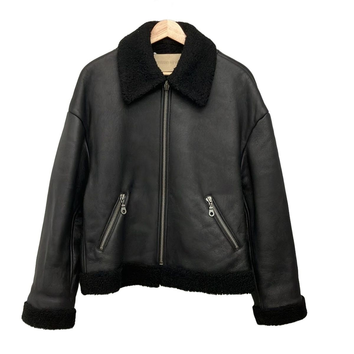 CHRISTIAN WIJNANTS クリスチャンワイナンツ ブルゾン サイズ36 S レディース - 黒 長袖 レザー ジップアップ 冬